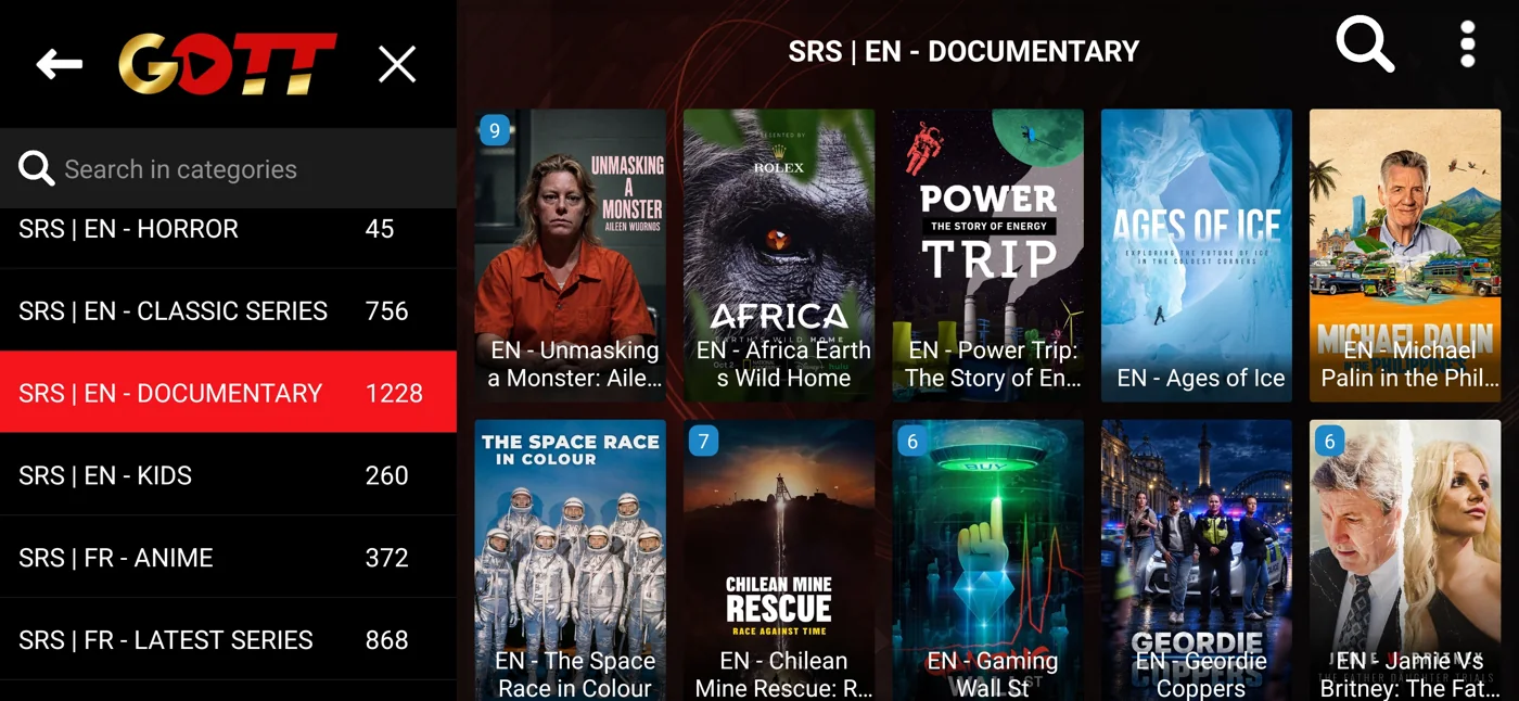 Golden Smart documentary series category