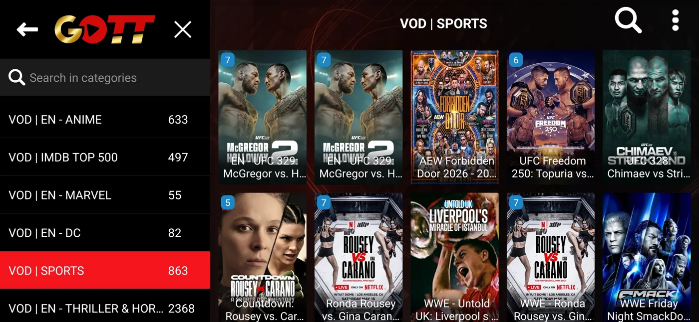 Golden Smart on-demand categories and library navigation