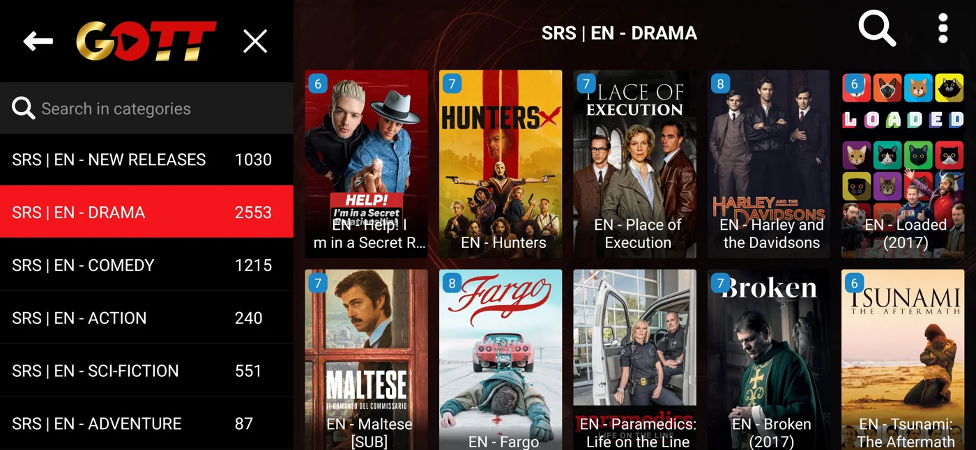 Golden Smart on-demand categories and library navigation