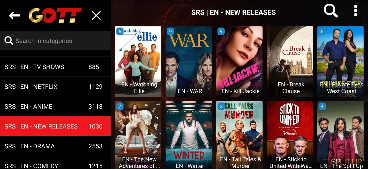 Golden Smart on-demand categories and library navigation