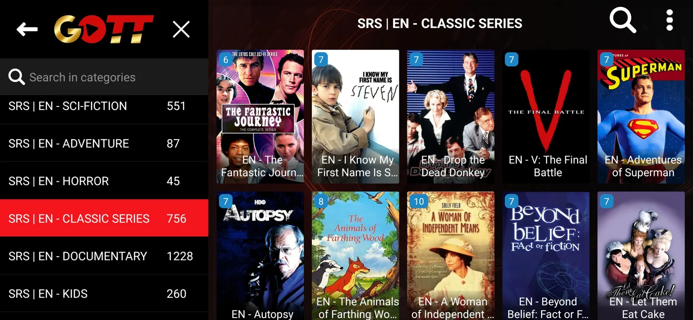 Golden Smart on-demand categories and library navigation