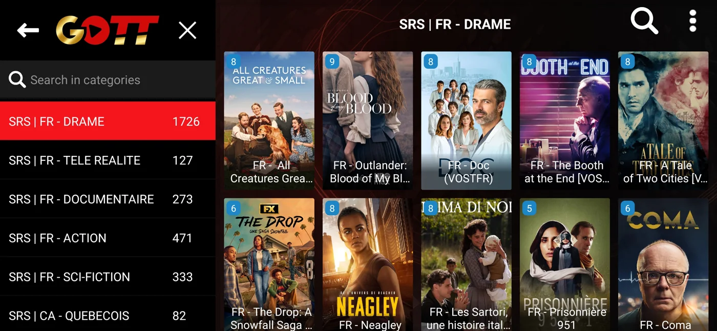 Golden Smart on-demand categories and library navigation