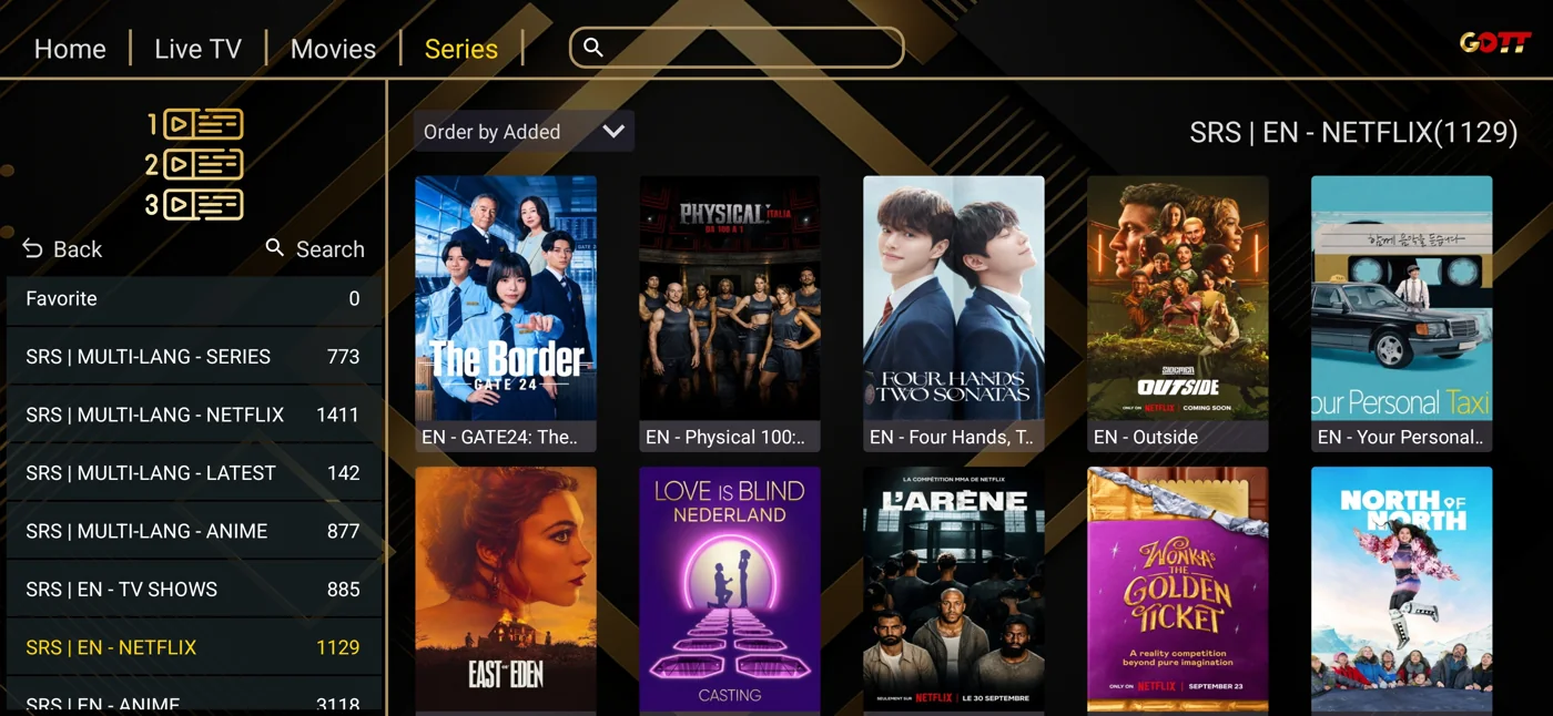 IBOGOLD series category grid
