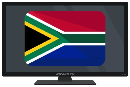 South Africa flag displayed in the supplied television illustration