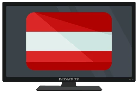 Austria flag displayed in the supplied television illustration