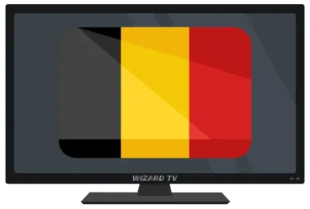 Belgium flag displayed in the supplied television illustration