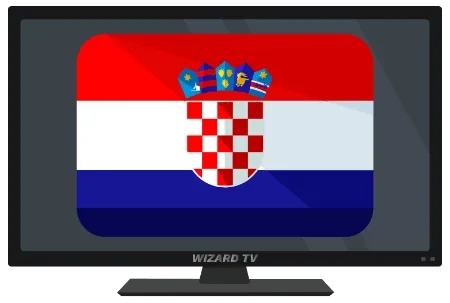 Croatia flag displayed in the supplied television illustration