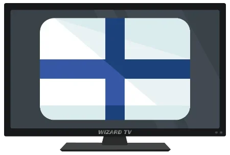Finland flag displayed in the supplied television illustration