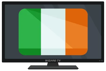 Ireland flag displayed in the supplied television illustration