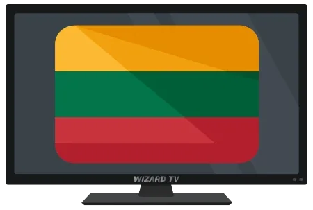 Lithuania flag displayed in the supplied television illustration