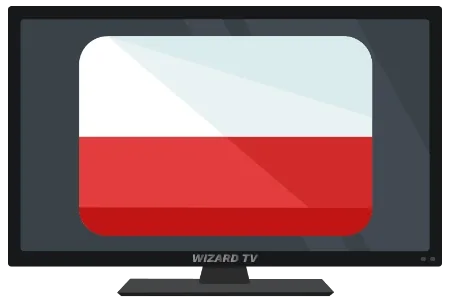 Poland flag displayed in the supplied television illustration