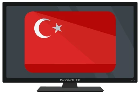 Türkiye flag displayed in the supplied television illustration